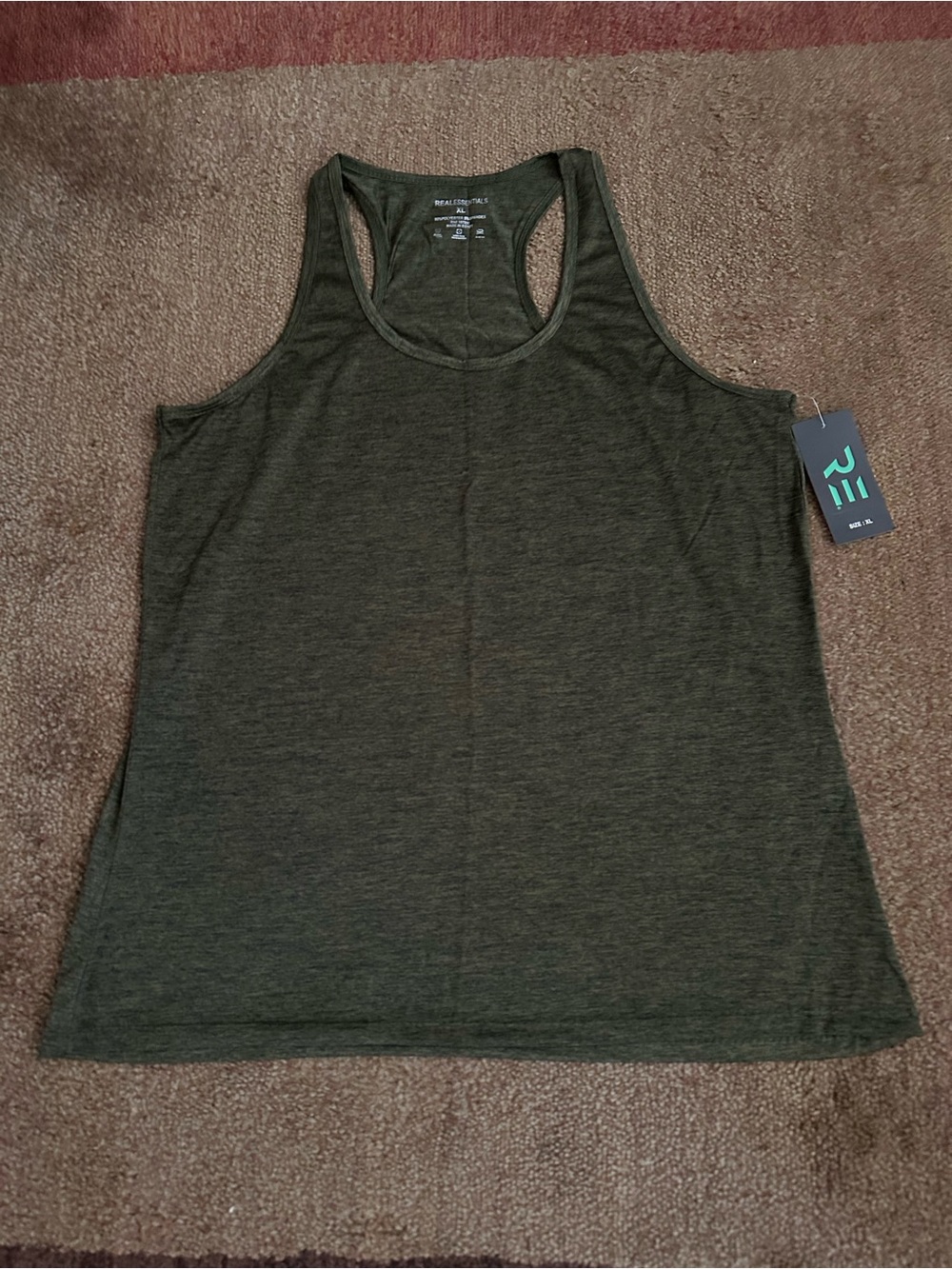 🌵3/$15 XL Active Women’s Olive Green Black Heather Racerback Tank
